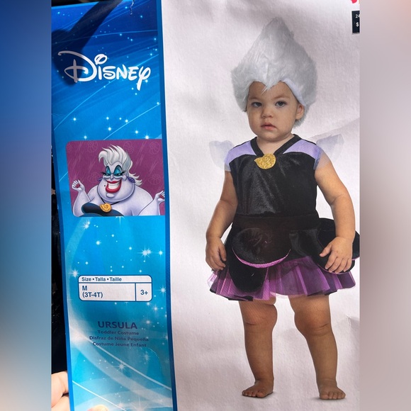 Disney Ursula Toddler Costume - Black and Purple - Picture 1 of 6